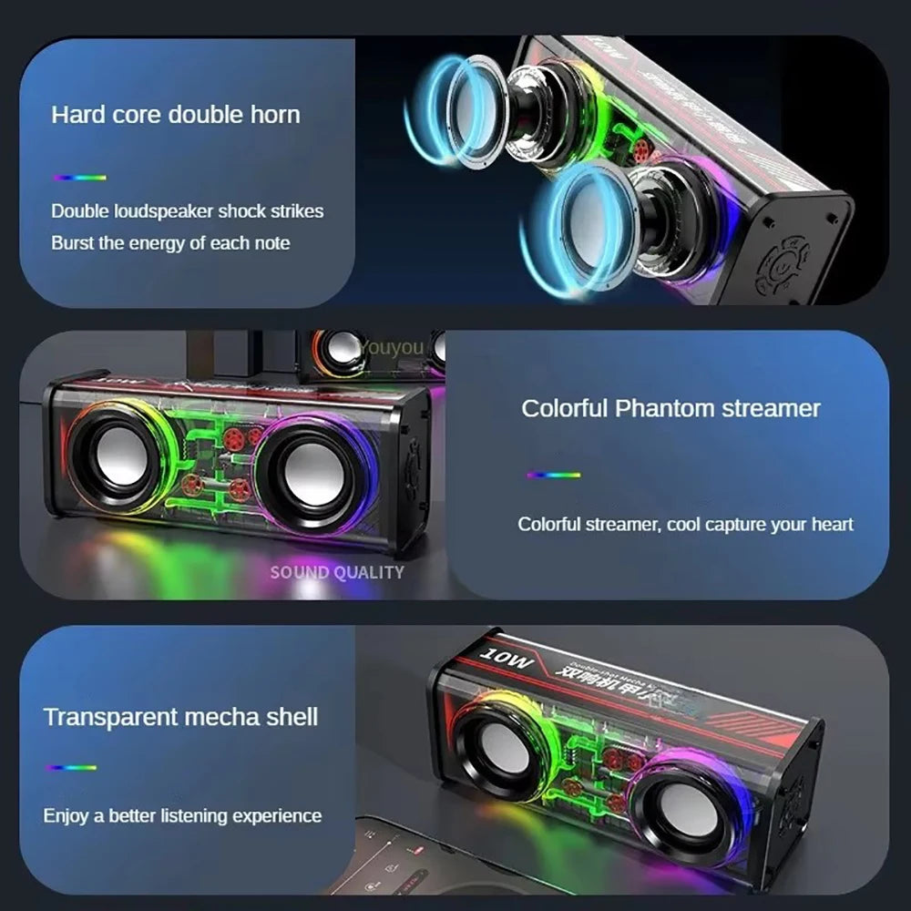 Bluetooth 5.0 Dual Speakers 1800mAh